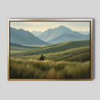 Where the Wild Hooves Roam – green figurative canvas wall art print by Aspire Prints