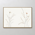 Whispers of the Meadow Canvas Print – beige and white botanical canvas wall art print by Aspire Prints