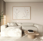 Whispers of the Meadow Canvas Print – beige and white botanical canvas wall art print by Aspire Prints