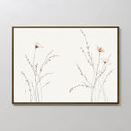 Whispers of the Meadow Canvas Print – beige and white botanical canvas wall art print by Aspire Prints