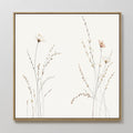 Whispers of the Meadow Canvas Print – beige and white botanical canvas wall art print by Aspire Prints