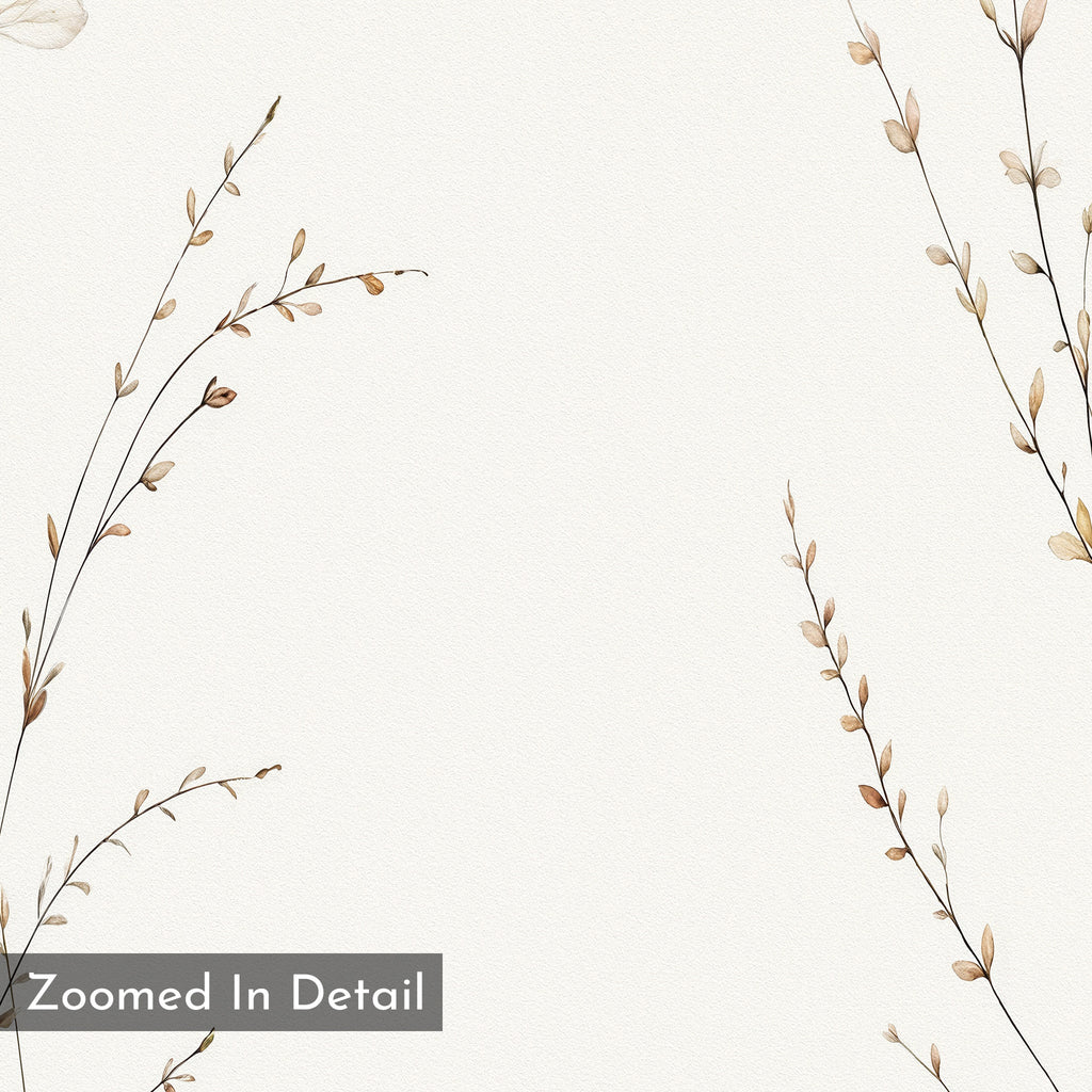 Whispers of the Meadow Canvas Print – beige and white botanical canvas wall art print by Aspire Prints