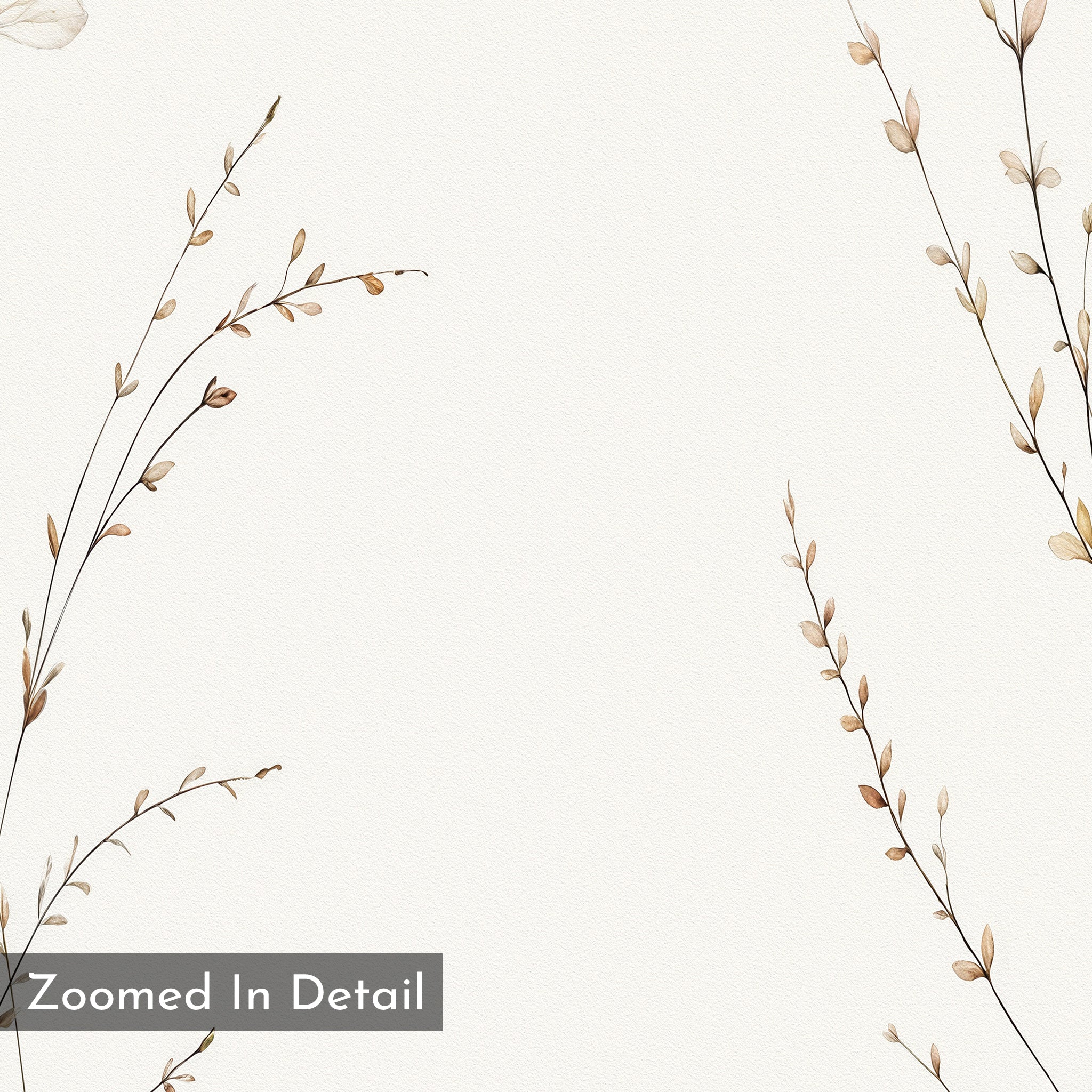 Whispers of the Meadow Canvas Print – beige and white botanical canvas wall art print by Aspire Prints
