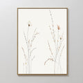 Whispering Meadow Hush – beige and white botanical canvas wall art print by Aspire Prints