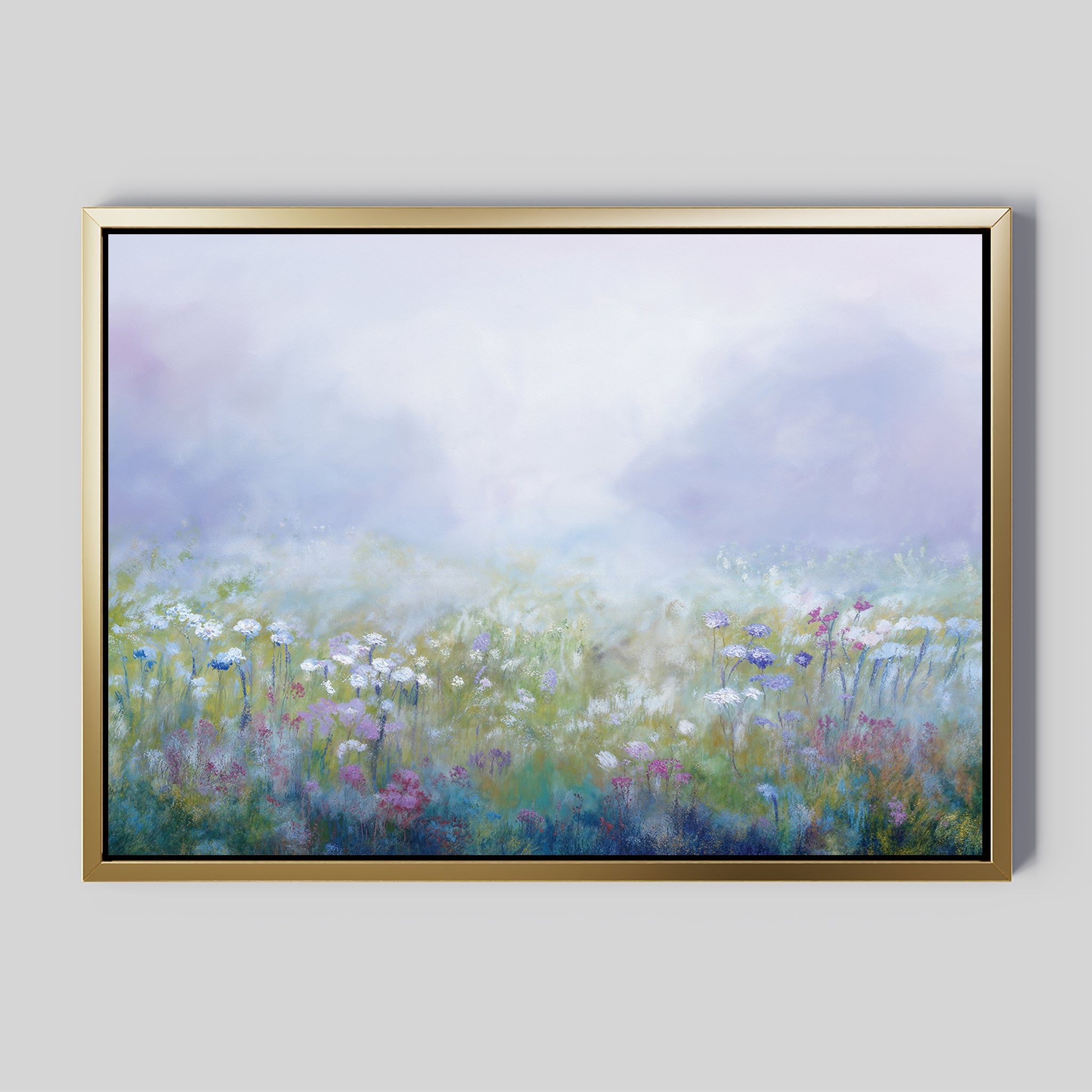 Whispers in Lavender Canvas Print – green botanical canvas wall art print by Aspire Prints