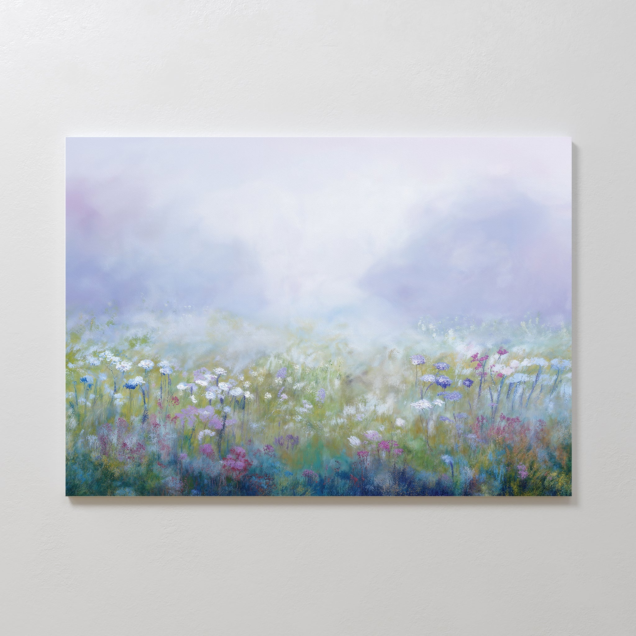 Whispers in Lavender Canvas Print – green botanical canvas wall art print by Aspire Prints