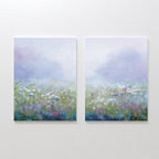 Lavender Whisper Diptych – Set of 2 Canvas Prints set of 2 – green botanical canvas wall art by Aspire Prints