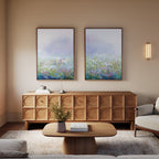 Lavender Whisper Diptych – Set of 2 Canvas Prints set of 2 – green botanical canvas wall art by Aspire Prints