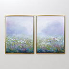 Lavender Whisper Diptych – Set of 2 Canvas Prints set of 2 – green botanical canvas wall art by Aspire Prints