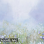 Whispering Meadow at First Light – green botanical canvas wall art print by Aspire Prints