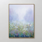 Lavender Hush at First Light – green botanical canvas wall art print by Aspire Prints