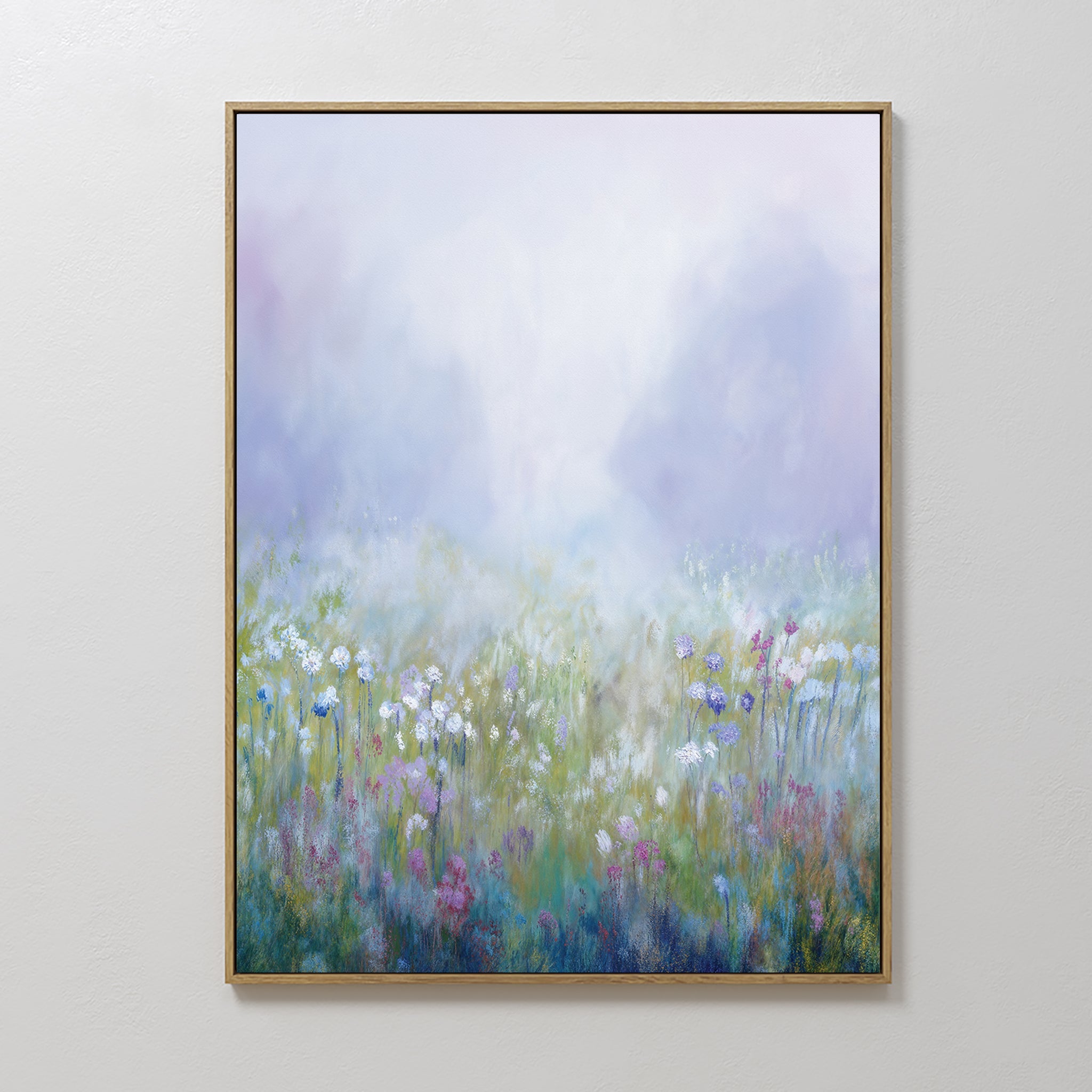 Lavender Hush at First Light – green botanical canvas wall art print by Aspire Prints