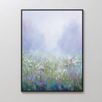 Lavender Hush at First Light – green botanical canvas wall art print by Aspire Prints