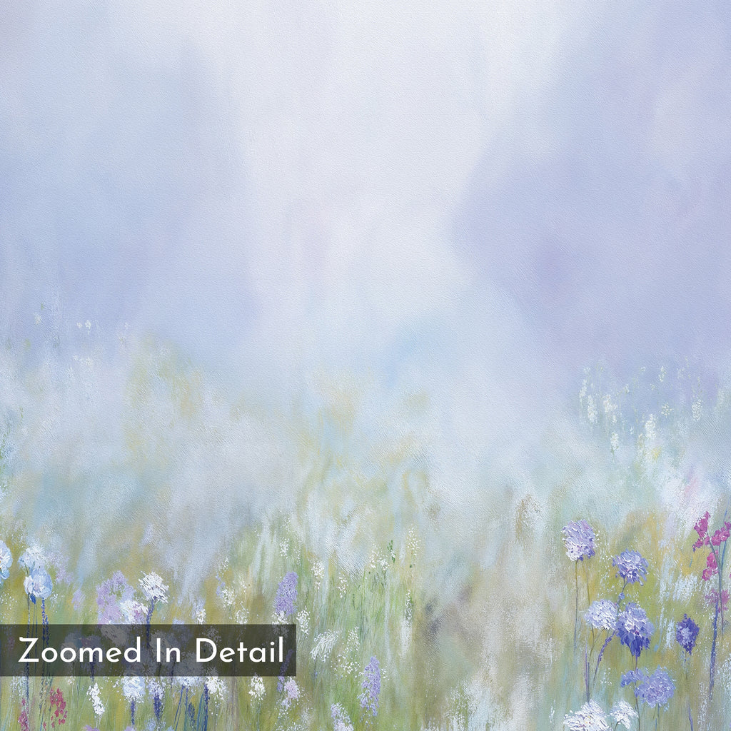 Lavender Hush at First Light – green botanical canvas wall art print by Aspire Prints