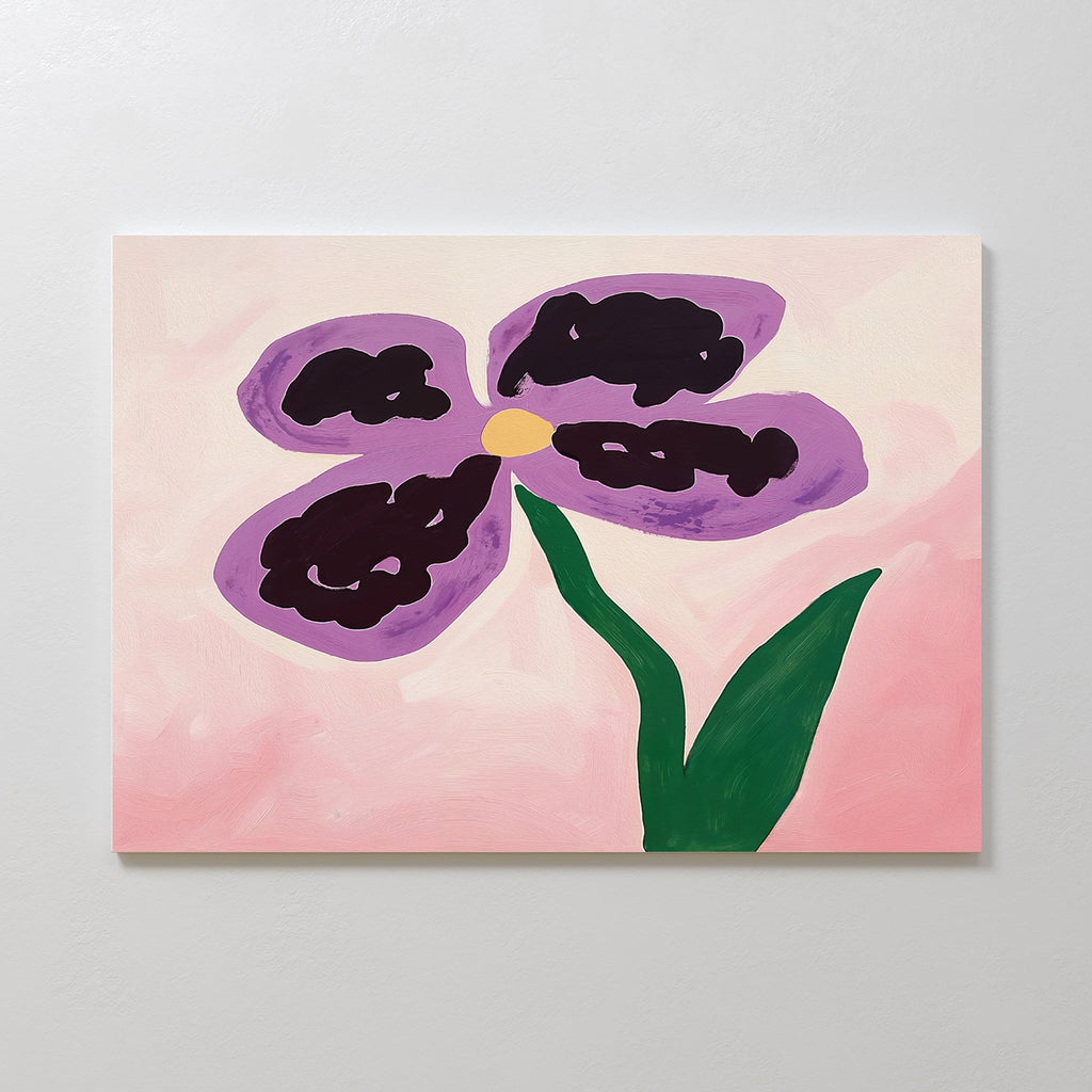 Orchid Whisper in Bloom – blush pink botanical canvas wall art print by Aspire Prints