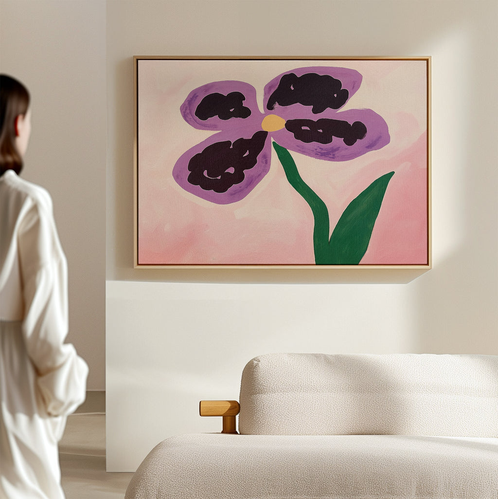 Orchid Whisper in Bloom – blush pink botanical canvas wall art print by Aspire Prints