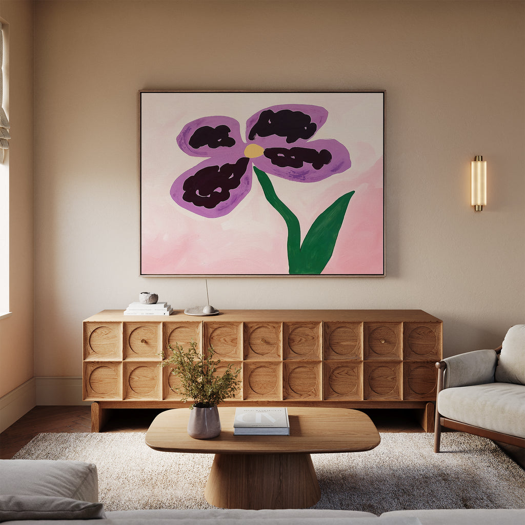 Orchid Whisper in Bloom – blush pink botanical canvas wall art print by Aspire Prints