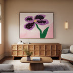 Orchid Whisper in Bloom – blush pink botanical canvas wall art print by Aspire Prints