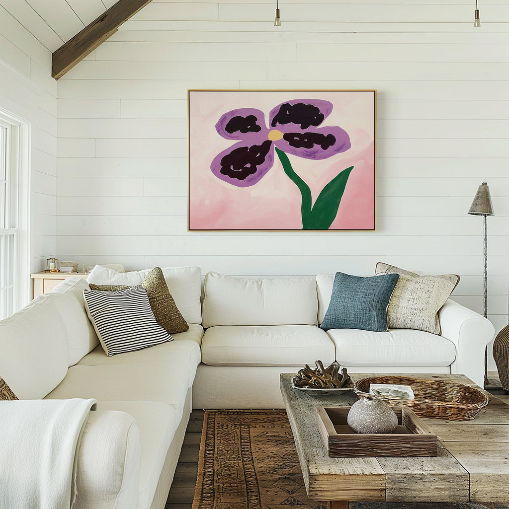 Orchid Whisper in Bloom – blush pink botanical canvas wall art print by Aspire Prints