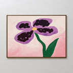 Orchid Whisper in Bloom – blush pink botanical canvas wall art print by Aspire Prints