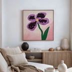 Velvet Petal Sonata – blush pink botanical canvas wall art print by Aspire Prints