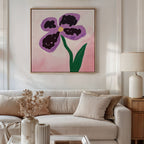 Velvet Petal Sonata – blush pink botanical canvas wall art print by Aspire Prints