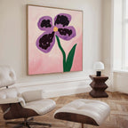 Velvet Petal Sonata – blush pink botanical canvas wall art print by Aspire Prints