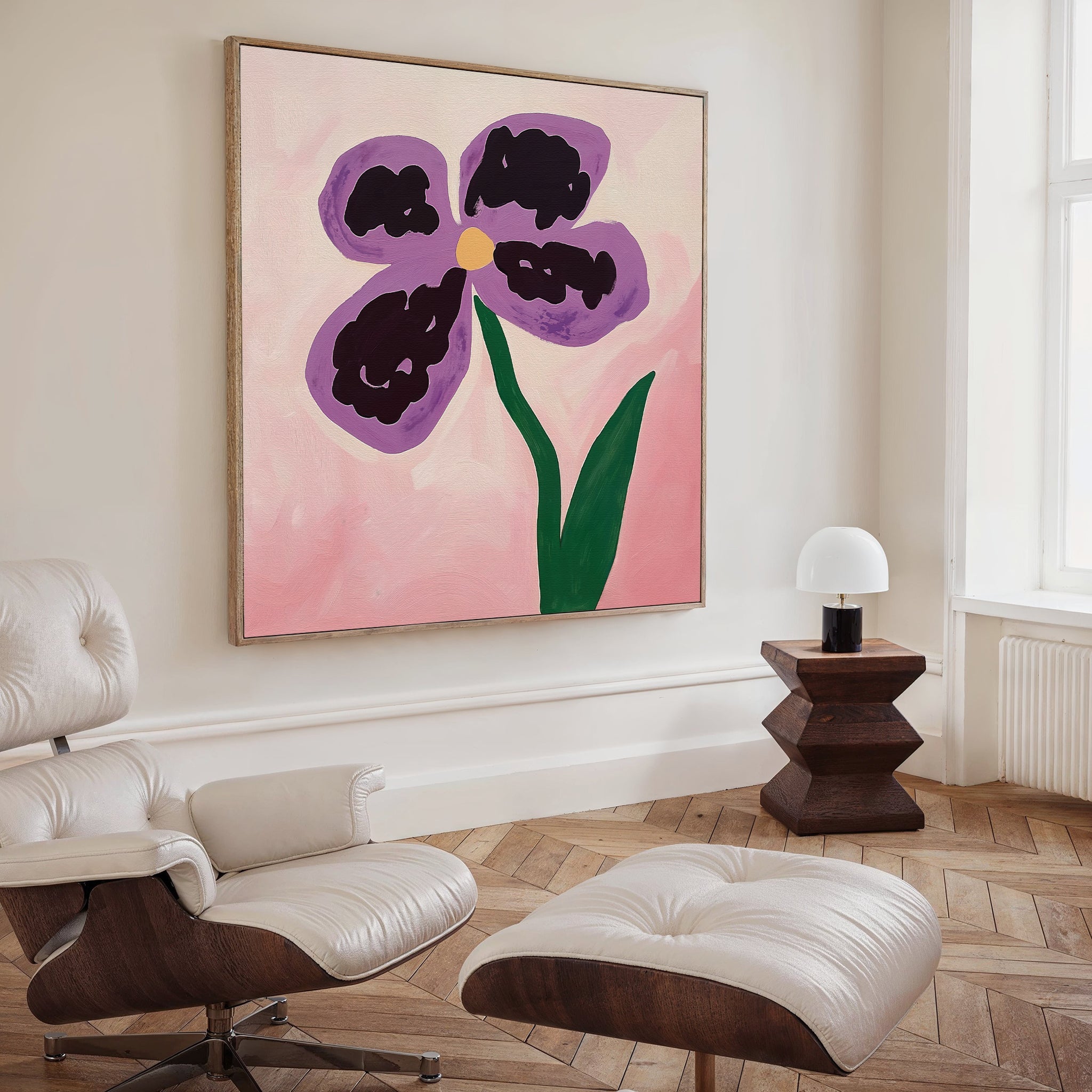 Velvet Petal Sonata – blush pink botanical canvas wall art print by Aspire Prints