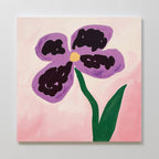Velvet Petal Sonata – blush pink botanical canvas wall art print by Aspire Prints