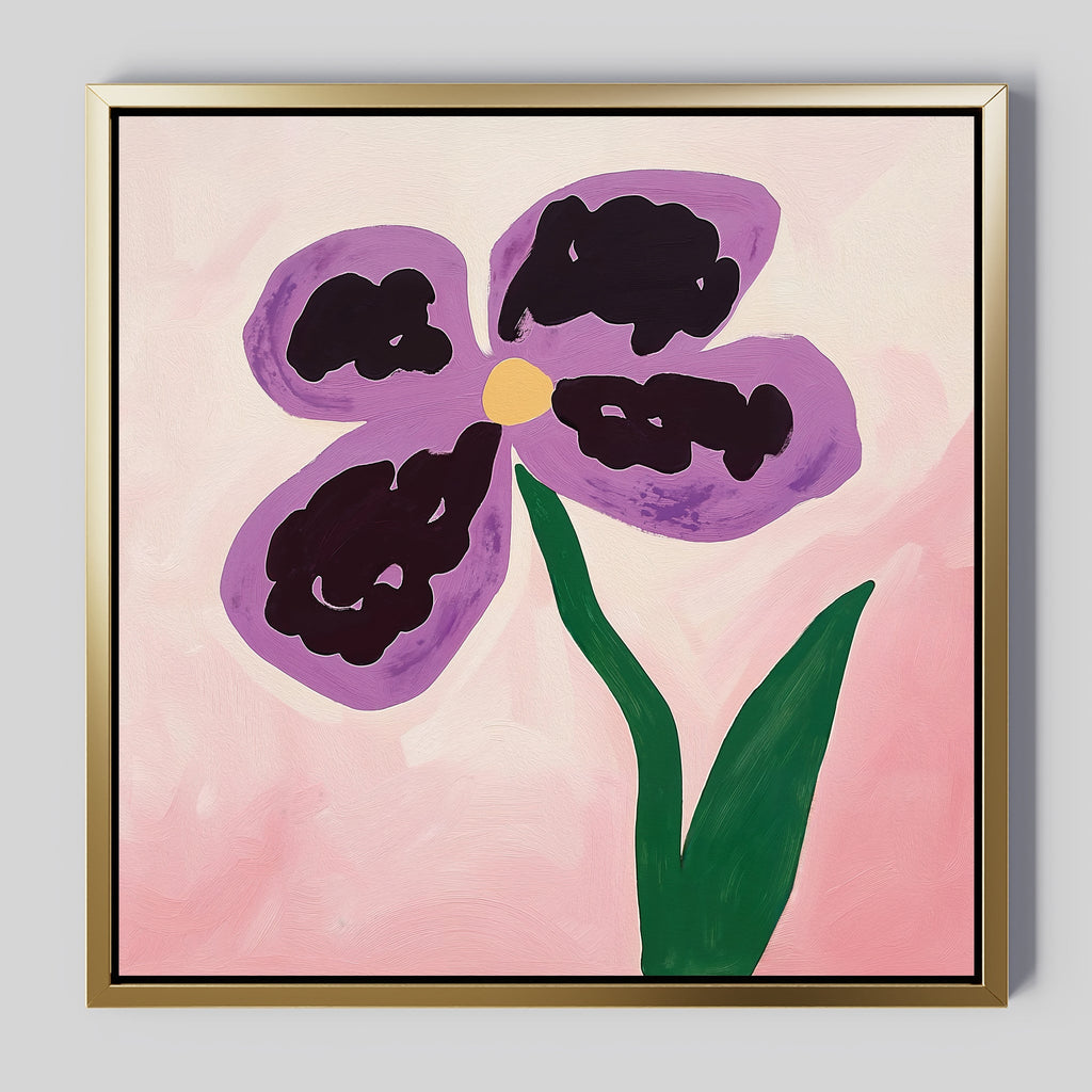 Velvet Petal Sonata – blush pink botanical canvas wall art print by Aspire Prints