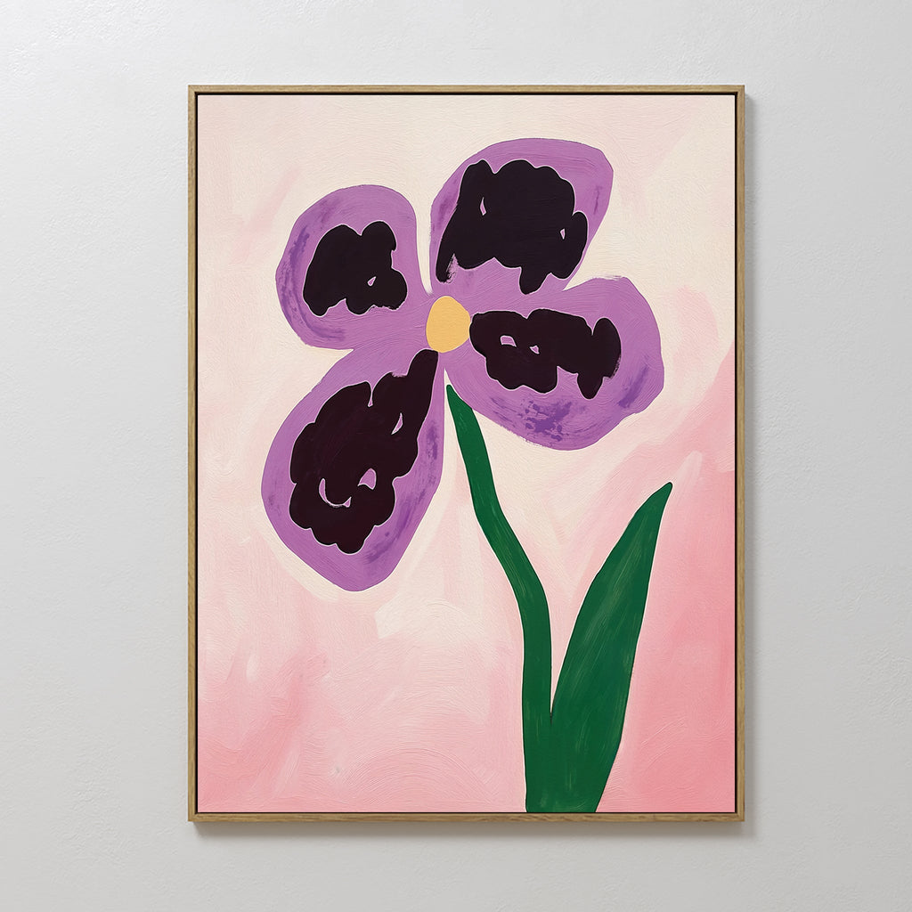 Velvet Bloom in Bloom – blush pink botanical canvas wall art print by Aspire Prints