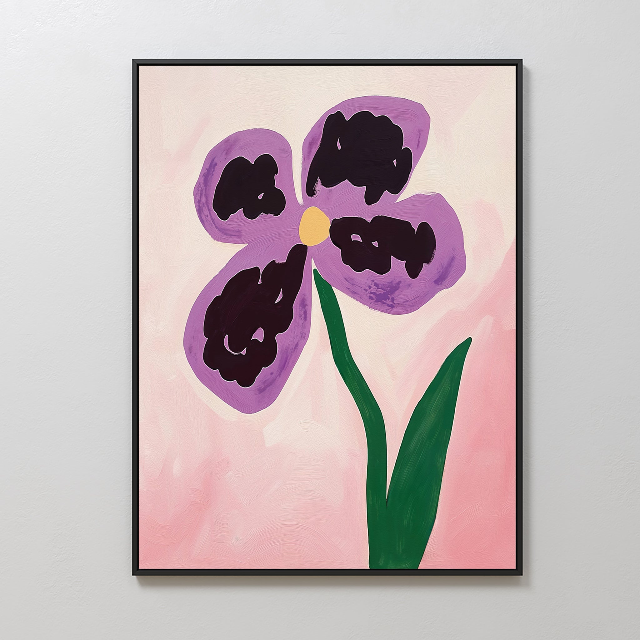 Velvet Bloom in Bloom – blush pink botanical canvas wall art print by Aspire Prints