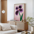 Velvet Bloom in Bloom – blush pink botanical canvas wall art print by Aspire Prints