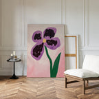 Velvet Bloom in Bloom – blush pink botanical canvas wall art print by Aspire Prints