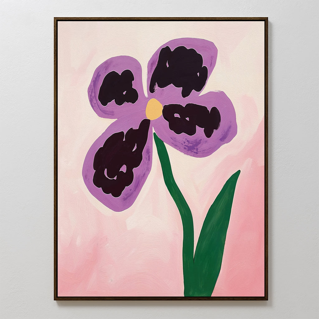 Velvet Bloom in Bloom – blush pink botanical canvas wall art print by Aspire Prints
