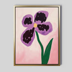 Velvet Bloom in Bloom – blush pink botanical canvas wall art print by Aspire Prints