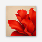 Red Silk Bloom Canvas Art - Square – Stretched Canvas Only on white background