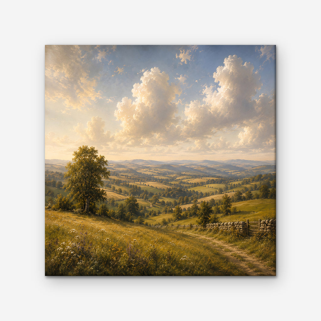 Rolling Countryside Canvas Art - Square – Stretched Canvas Only on white background