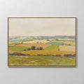 Whispering Meadows at Goldenlight – green vintage canvas wall art print by Aspire Prints