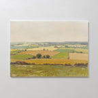 Whispering Meadows at Goldenlight – green vintage canvas wall art print by Aspire Prints