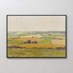 Whispering Meadows at Goldenlight – green vintage canvas wall art print by Aspire Prints