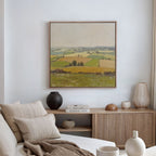 Fields of Quiet Gold – green vintage canvas wall art print by Aspire Prints