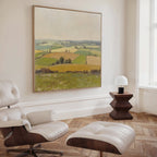 Fields of Quiet Gold – green vintage canvas wall art print by Aspire Prints