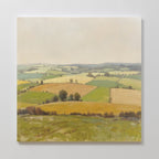 Fields of Quiet Gold – green vintage canvas wall art print by Aspire Prints