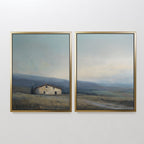 Whispers of the Hollow – Set of 2 Canvas Prints set of 2 – blue vintage canvas wall art by Aspire Prints