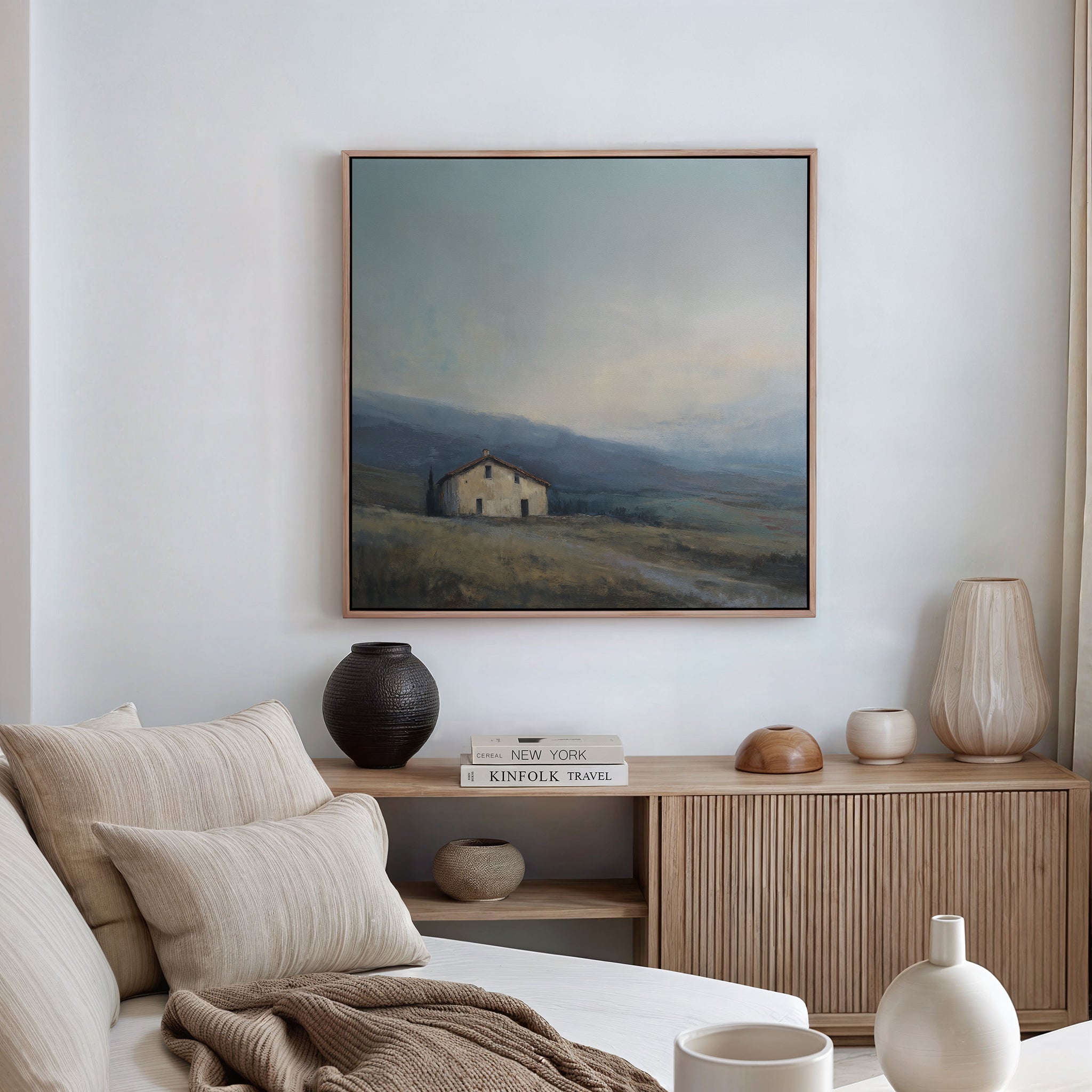Whispers of the Hollow – blue vintage canvas wall art print by Aspire Prints