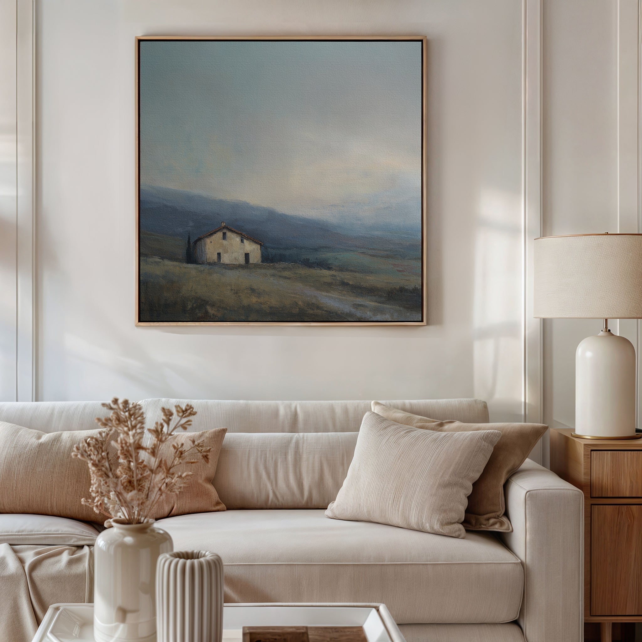 Whispers of the Hollow – blue vintage canvas wall art print by Aspire Prints