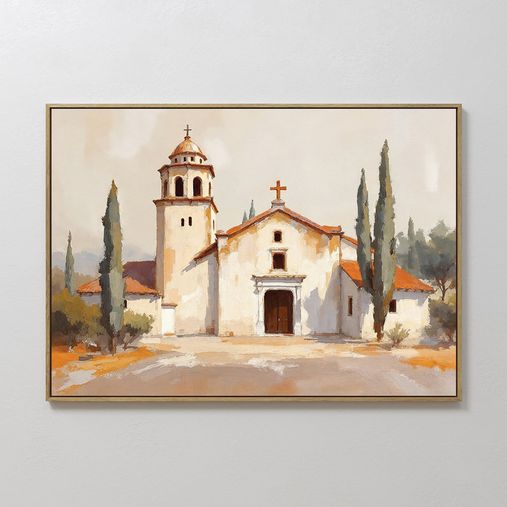 Whispers of the Mission – neutral-toned vintage canvas wall art print by Aspire Prints