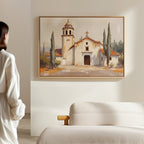 Whispers of the Mission – neutral-toned vintage canvas wall art print by Aspire Prints