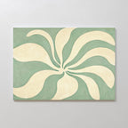 Whispering Petals in Sage – green botanical canvas wall art print by Aspire Prints